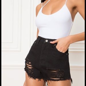 Superdown simi distressed denim short